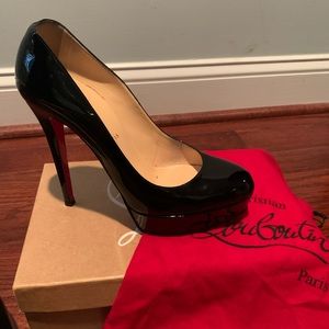 Black patent Christian Louboutin shoes